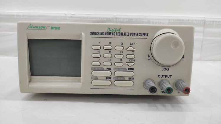 منبع تغذیه دیجیتال برنامهپذیر مدل: SDP-2603 برند: Manson ولتاژ خروجی: 0.1 تا 60 ولت جریان خروجی: 0.01 تا 3.3 آمپر